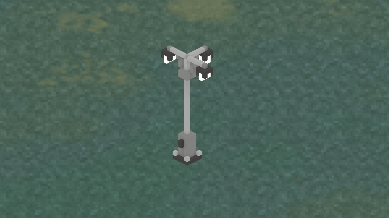 In-game view of Streetlight - 3 Fixtures.